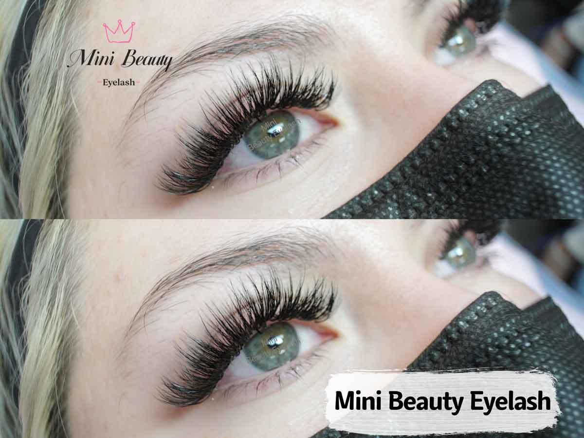 Top Rated 3D-volume eyelash extensions applied by Mini Beauty Eyelash in Los Angeles County and Orange County.