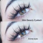 Beautiful Anime eyelash style applied by Mini Beauty Eyelash in Los Angeles county and orange county.