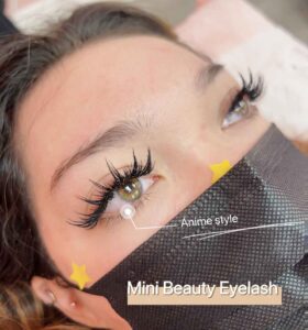 Popular Anime eyelash style applied by Mini Beauty Eyelash.