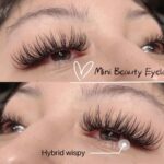 Top Rated hybrid wispy eyelash extensions applied by Mini Beauty Eyelash in Los Angeles County and Orange County.s